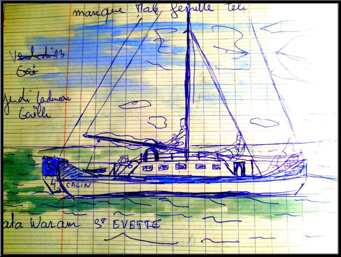 Antoine-Paulet-Cata waram aquarelle encre