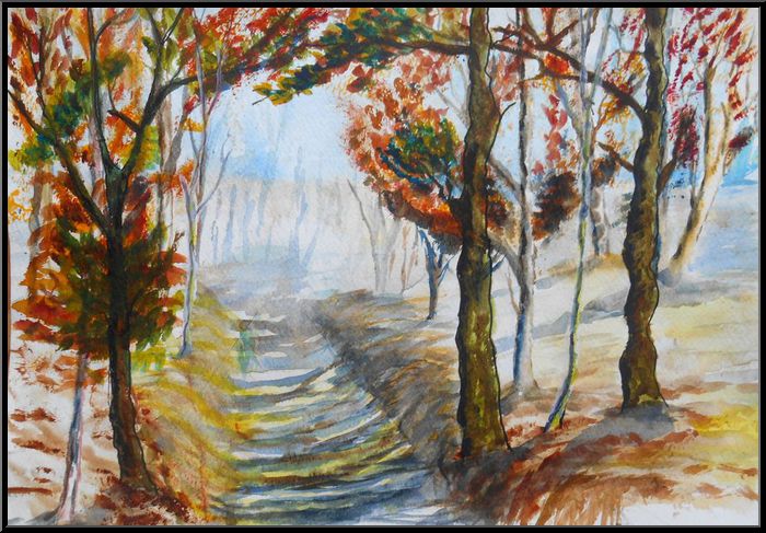 Antoine-Paulet-sous bois aquarelle